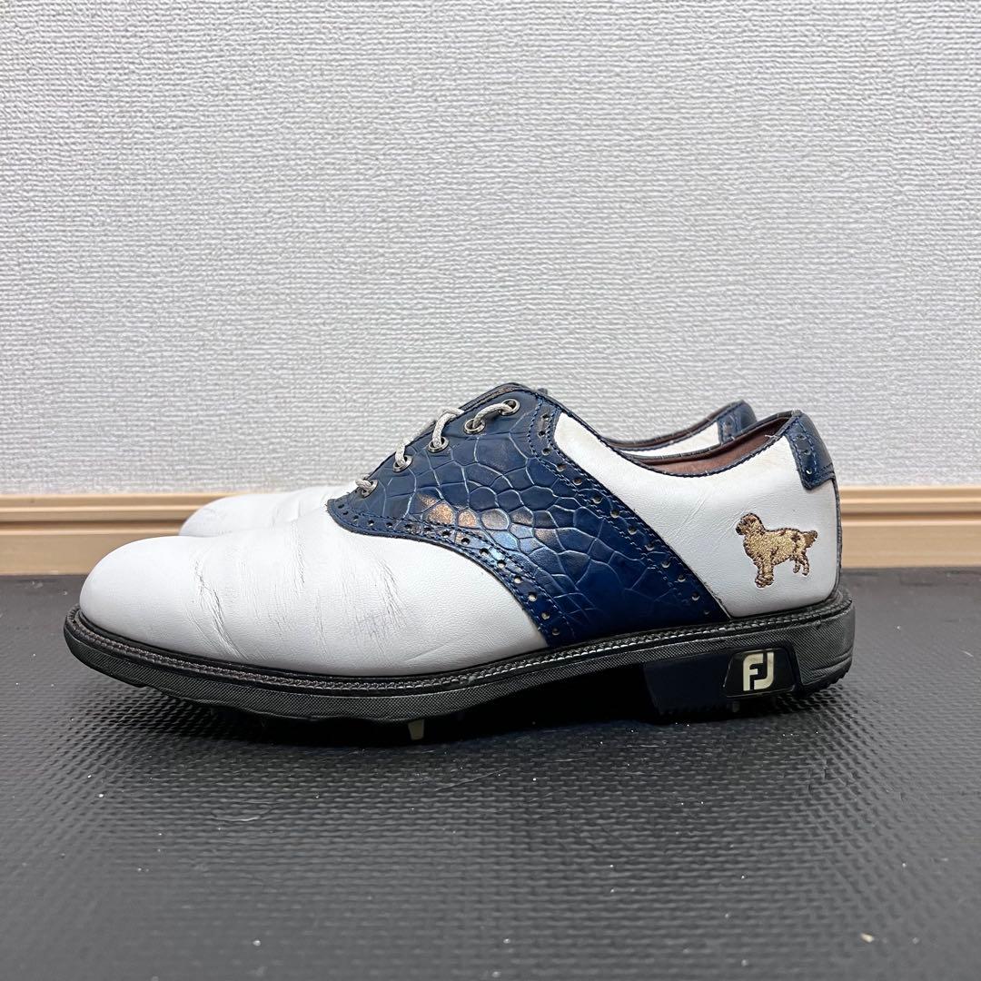 希少 天然皮革 最上位モデル icon FootJoy ゴルフシューズ ネイビー