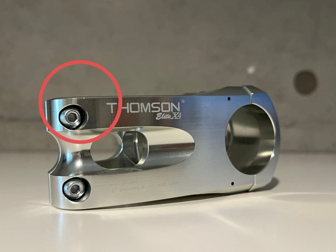 THOMSON MTB STEM X4 シルバー　60mm/0度