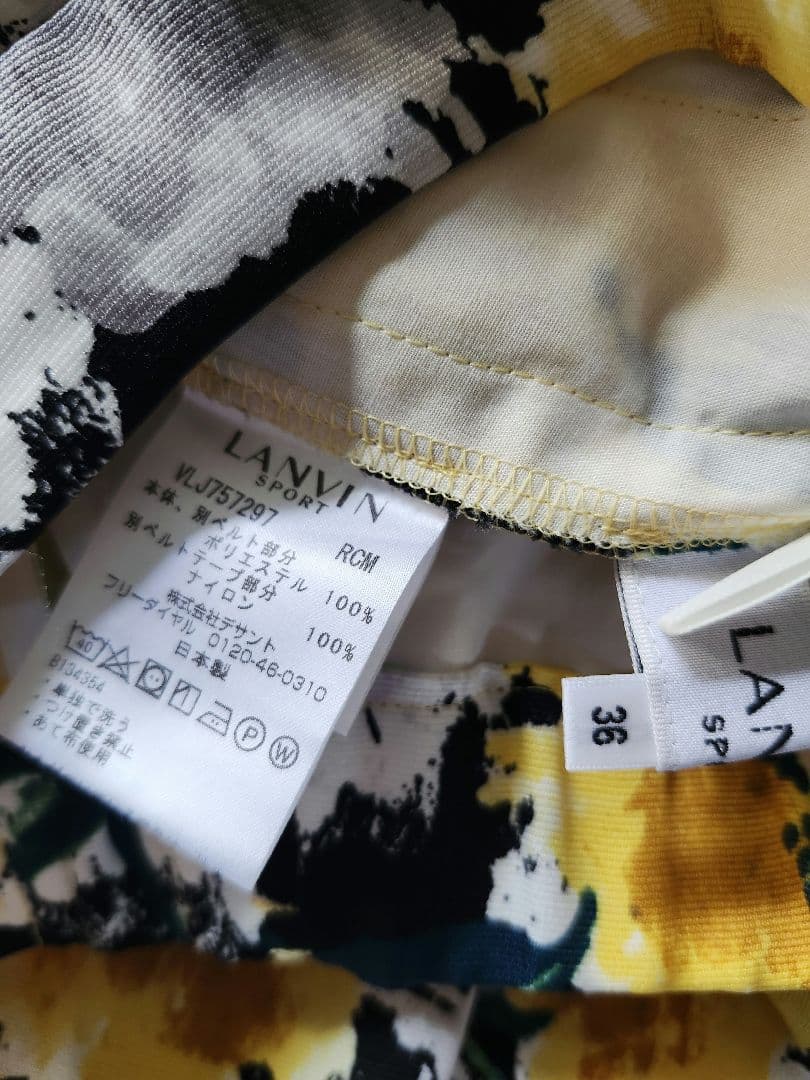 美品　LANVIN SPORT　ランバンゴルフ　花柄　キュロットスカート