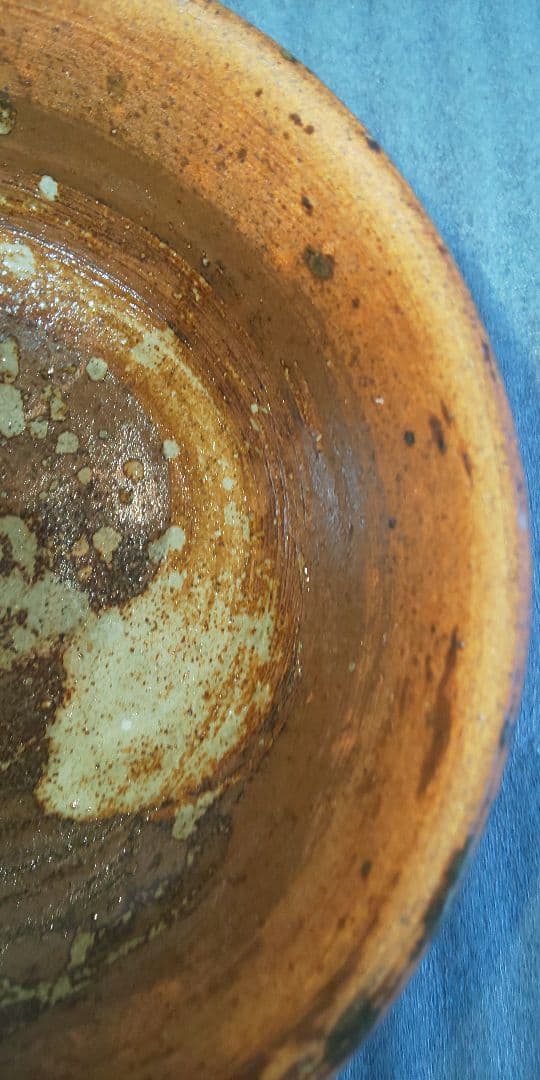 魯山人 料亭 星ヶ岡茶寮 (星岡茶寮）渦文見込 星岡印 平茶碗