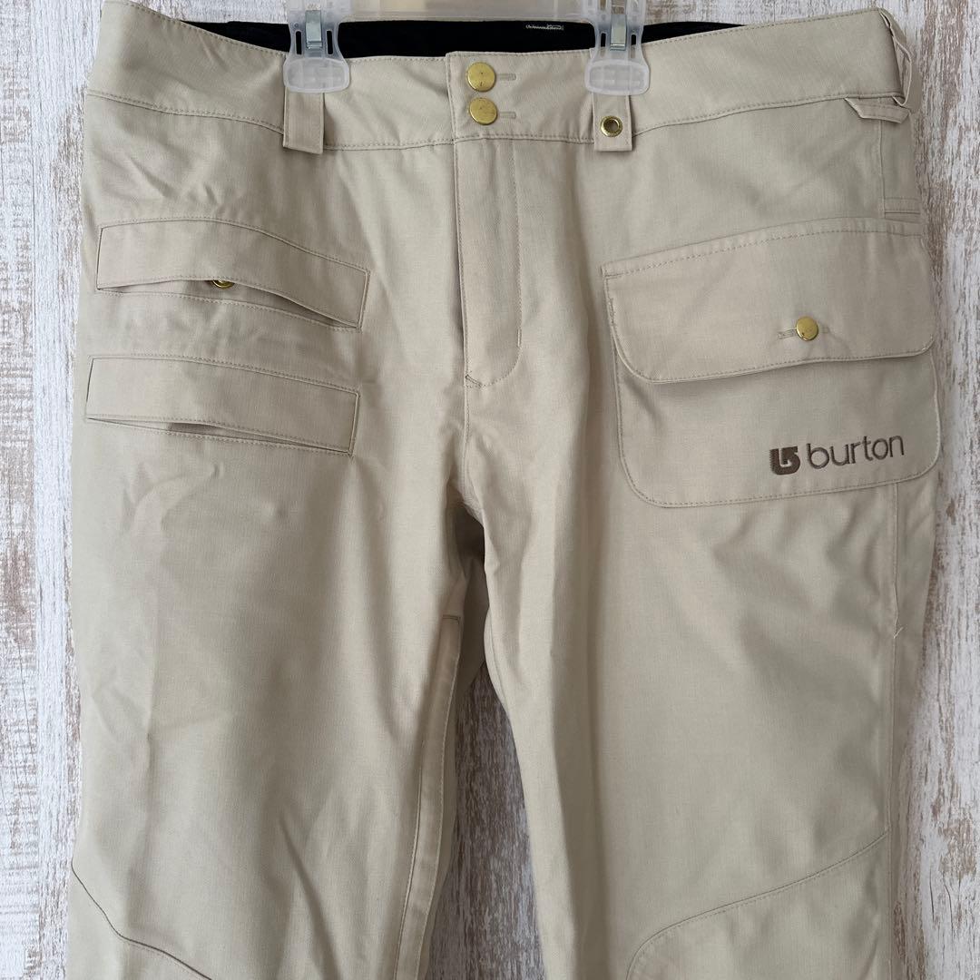 【美品】Burton バートン スノーボード パンツ ベージュ フレア ポーチ付