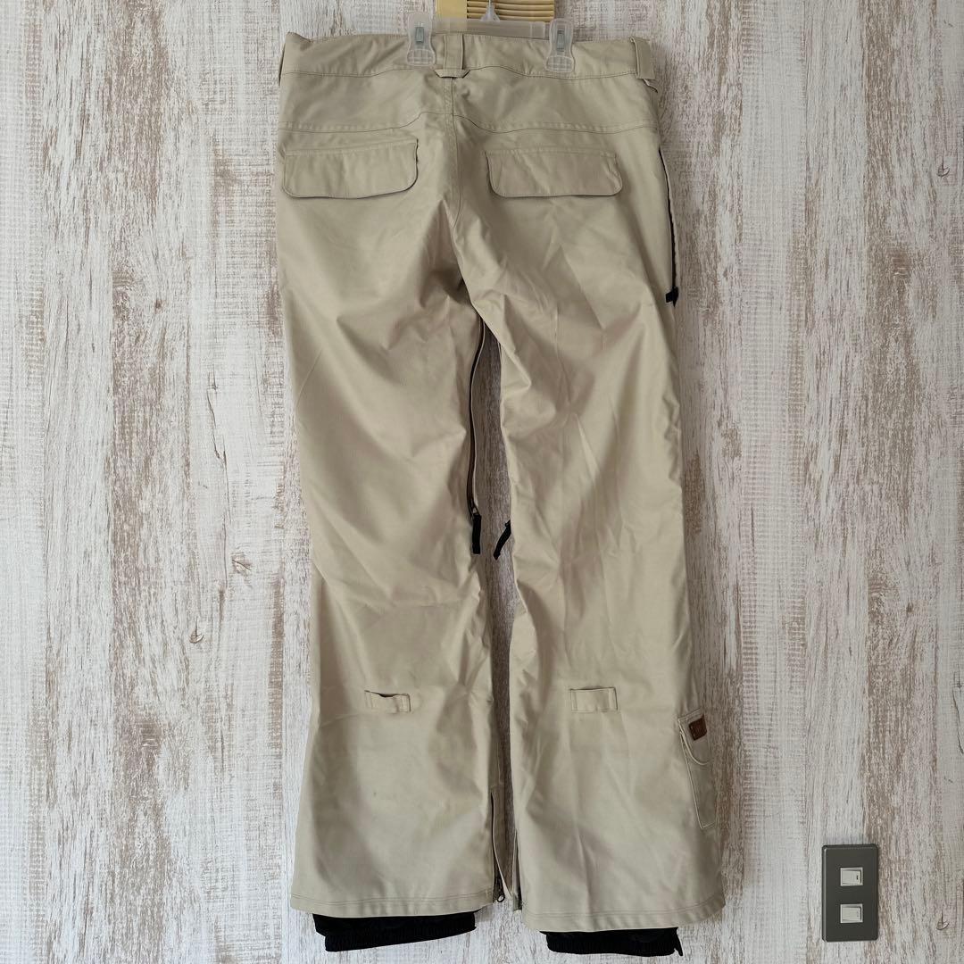 【美品】Burton バートン スノーボード パンツ ベージュ フレア ポーチ付