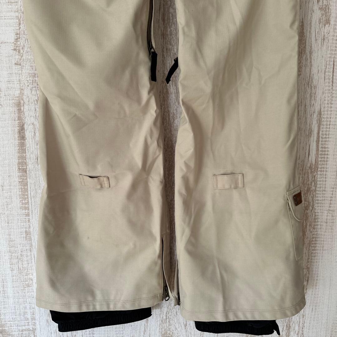 【美品】Burton バートン スノーボード パンツ ベージュ フレア ポーチ付