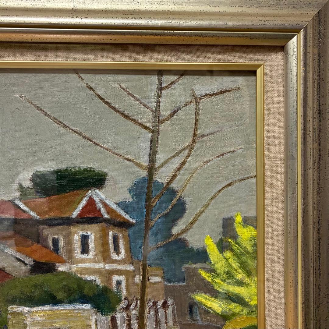 ★良品　風景画 油彩画 金色フレーム付き