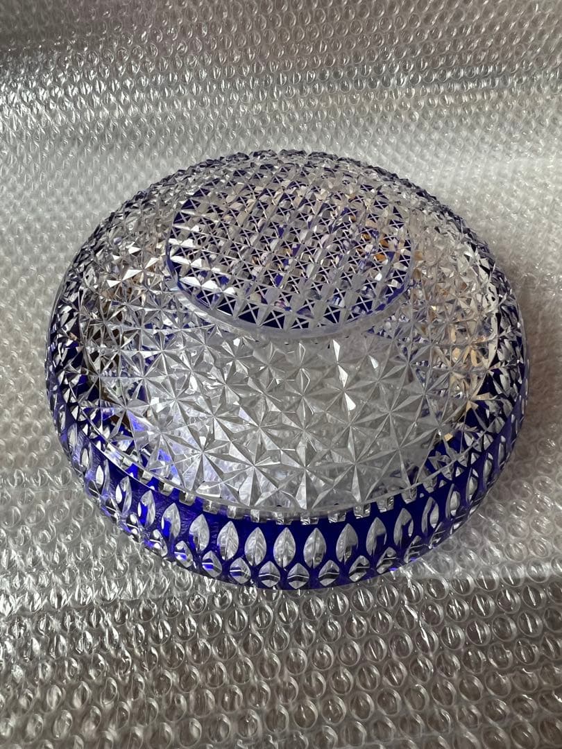 伝統工芸　江戸切子　お皿　ボール　未使用品