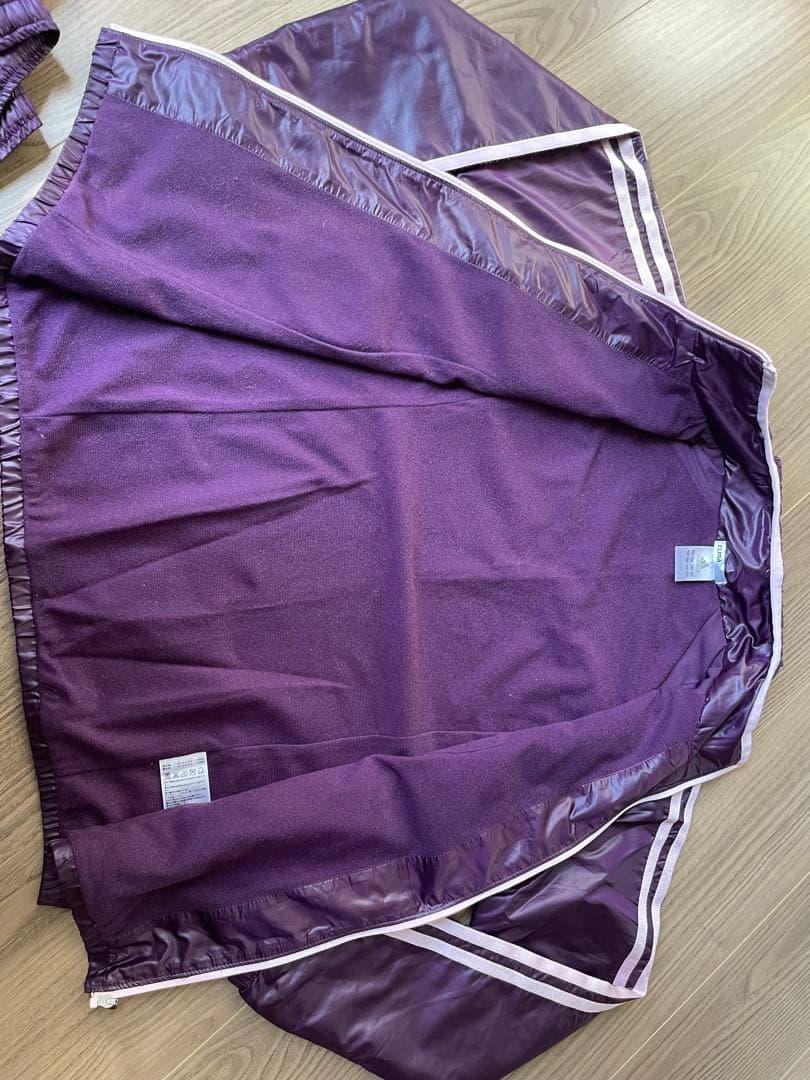 【お値下げ】 adidas パープル ジャージ上下セット Mサイズ