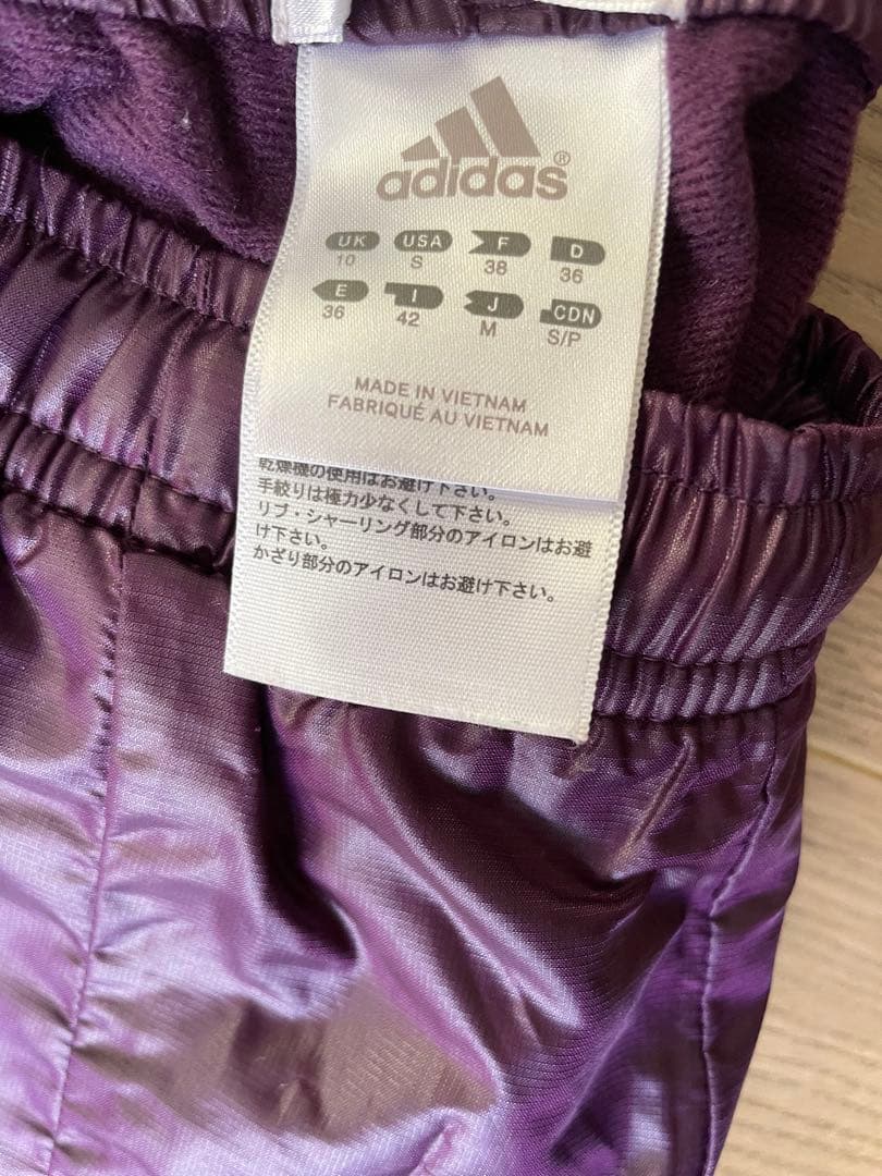 【お値下げ】 adidas パープル ジャージ上下セット Mサイズ