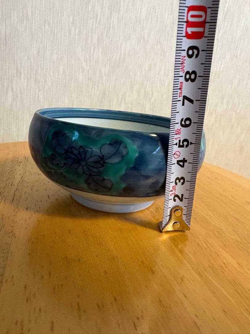 源右衛門窯/青彩菊絵取鉢5客/飾鉢/菓子鉢/懐石道具/