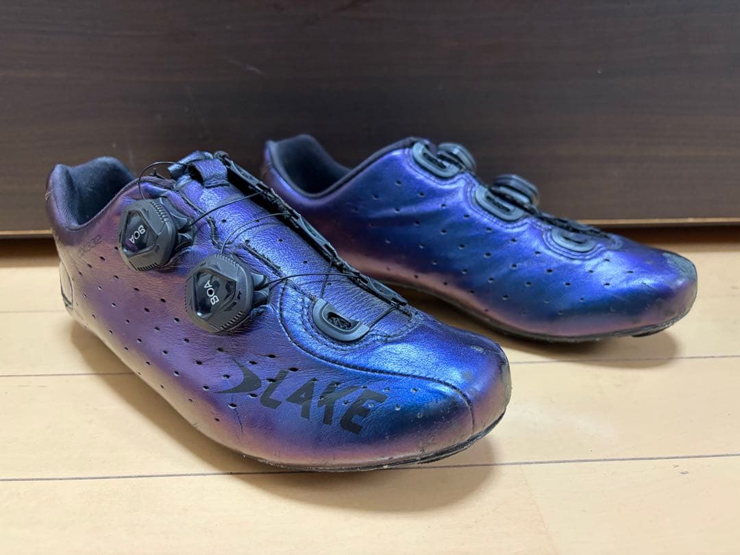 LAKE CX332 カメレオンブルー EU40.5 インソール無 カンガルー革
