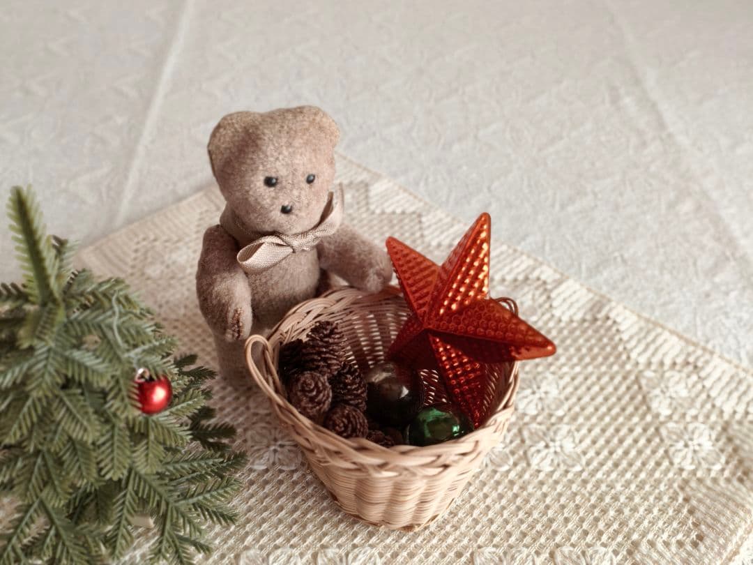 【ひまわりさま】small basket ❀ 両側 持ち手の * バスケット