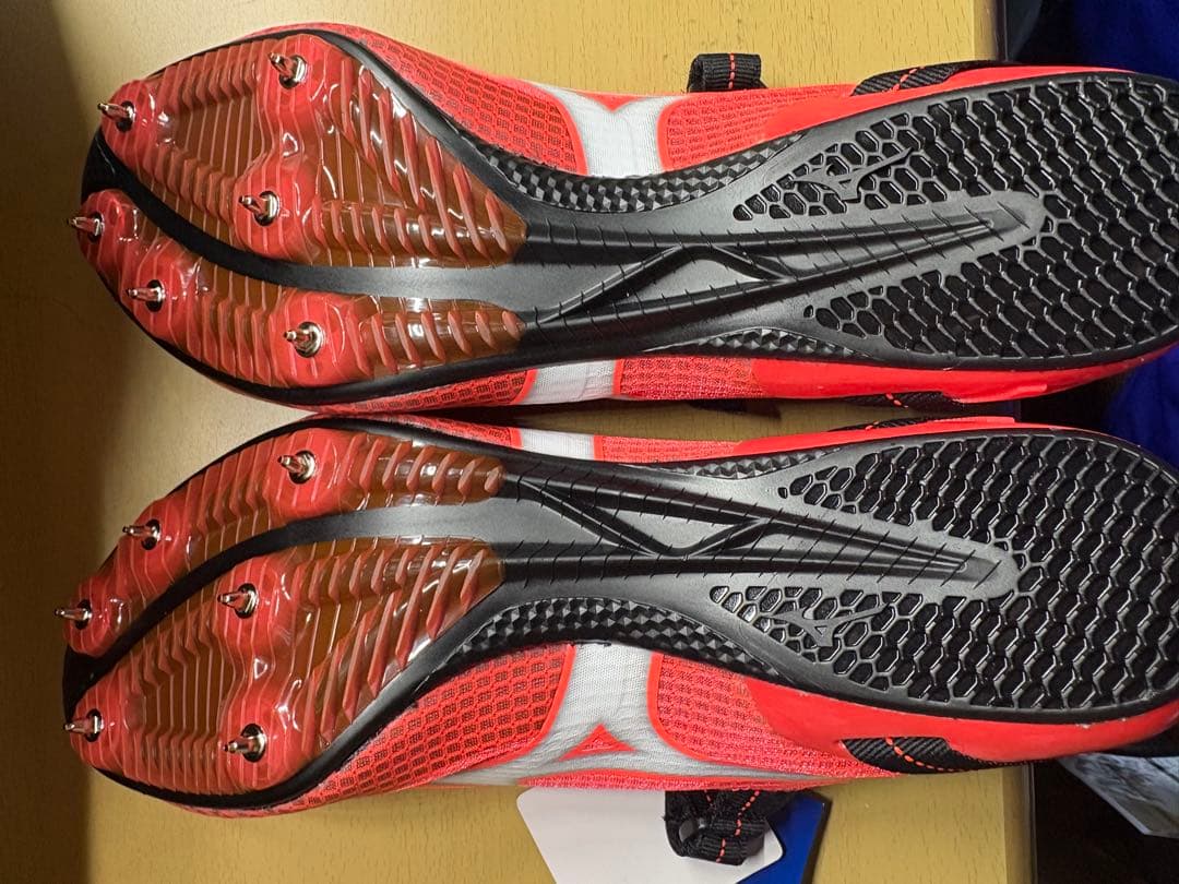 Mizuno X Blast Elite 3、27.5cm赤色、ピン回し付き
