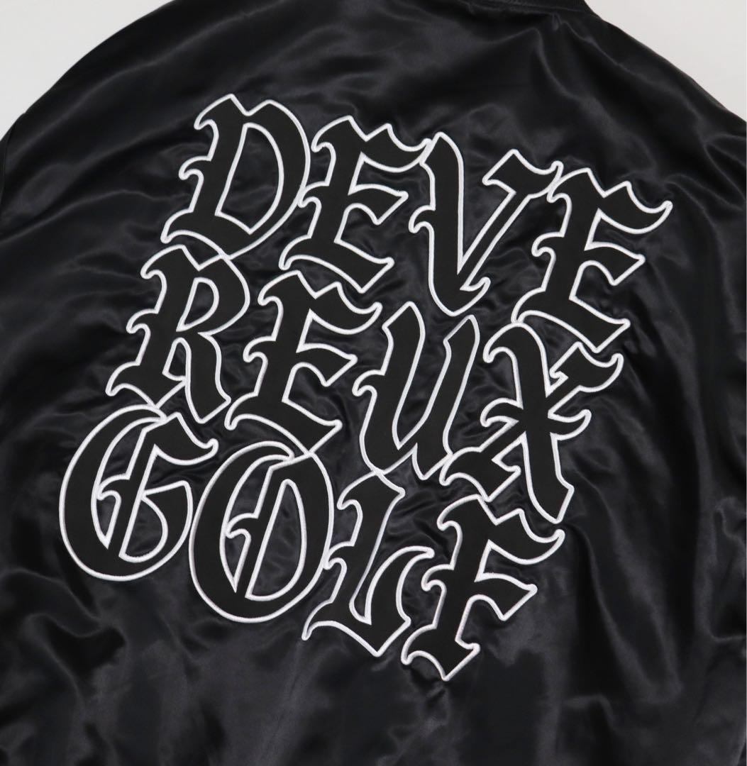 《デヴァローゴルフ》新品 ビッグロゴ・スカルキャディ・Dロゴ刺繍入ブルゾン XL