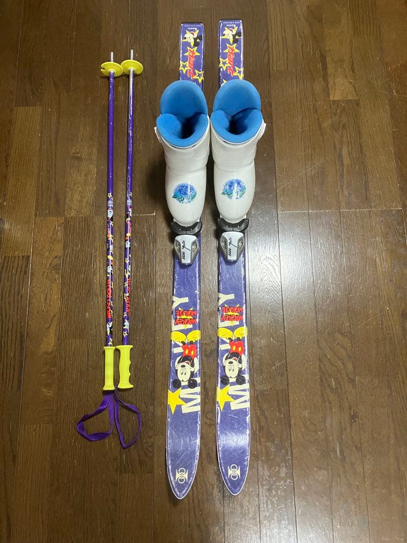スキー板セット 紫色 ミッキーマウス　HART