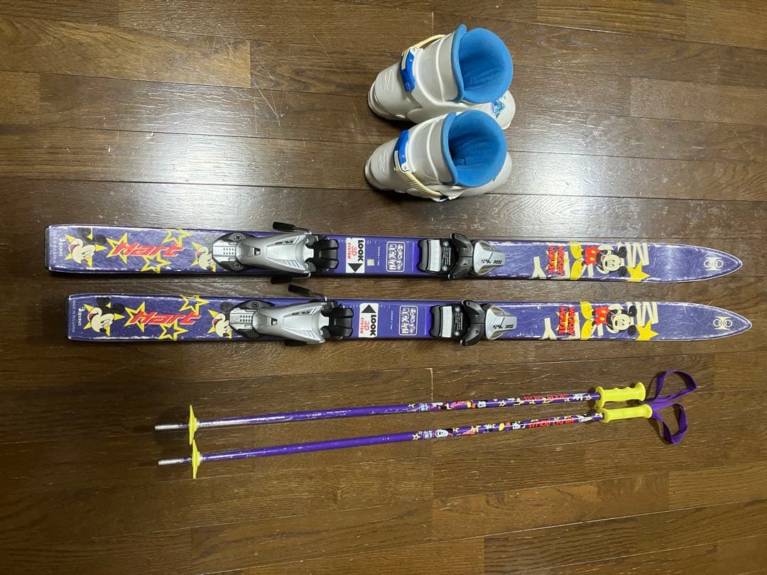 スキー板セット 紫色 ミッキーマウス　HART