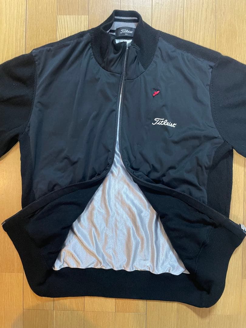 Titleist タイトリスト ニットブルゾン LL ブラック ゴルフジャケット