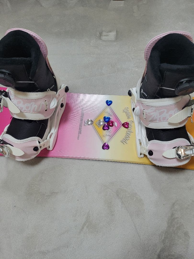 SPOON スノーボード 板 SALOMONブーツセット 子供用 キッズ