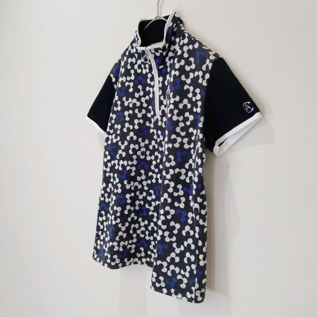 adabat アダバット レディース ゴルフウェア ハーフジップ 三つ葉柄 M