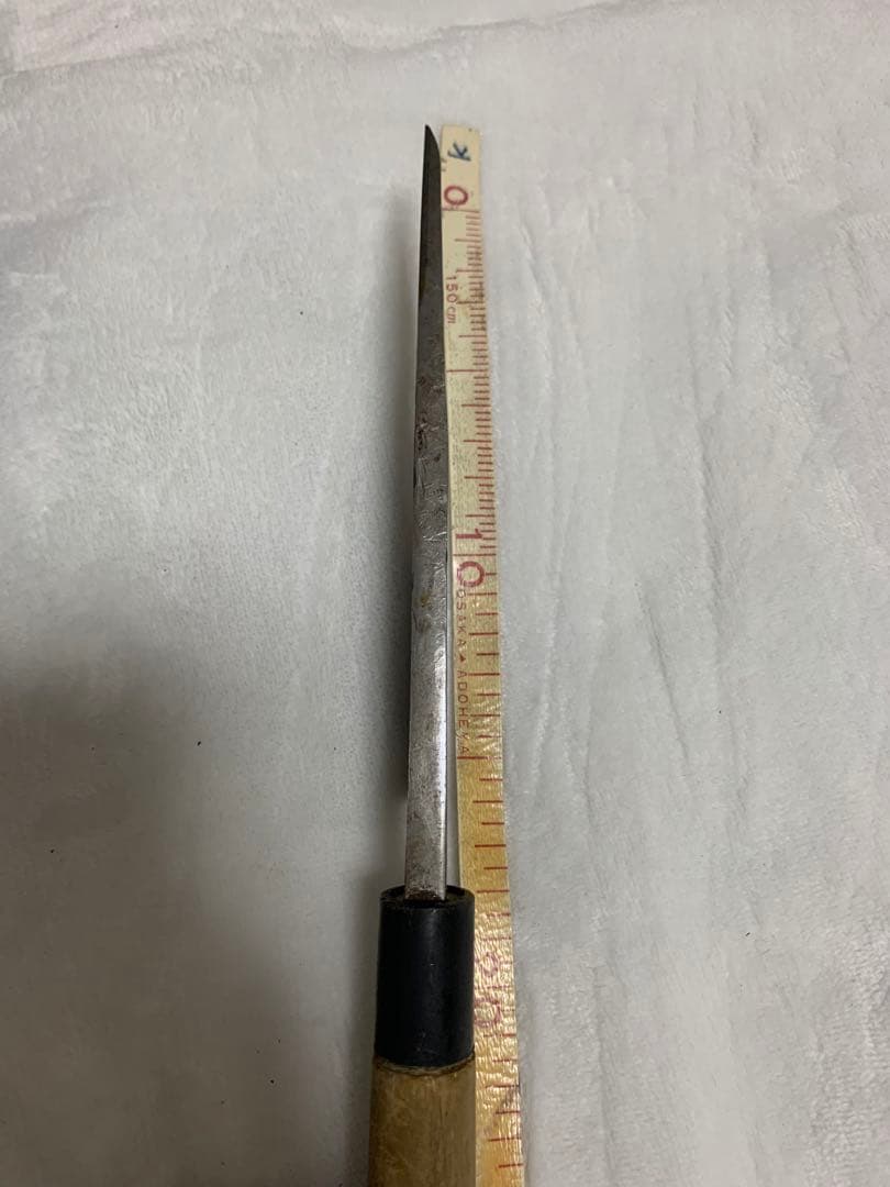 源正道 本鍛錬 青鋼 三徳包丁 刃渡約17cm 相良刻印 和包丁