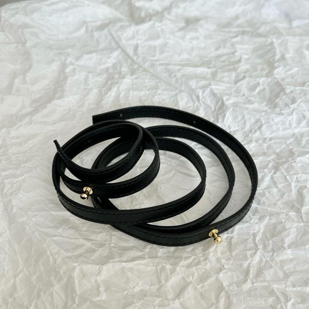 人気商品！ブラック レザー ミニ 2WAYハンドバッグ 16.5cm