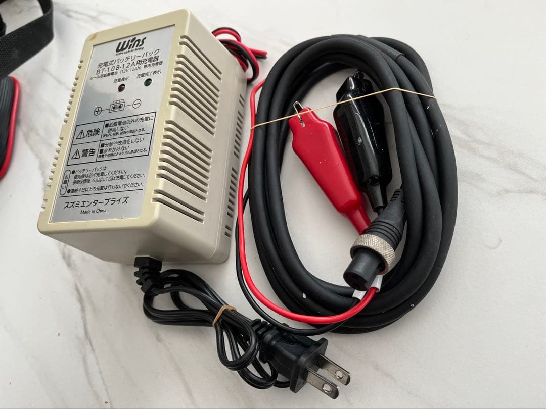 wins-108-12A 中小型電動リール用　12V 12A バッテリー充電器