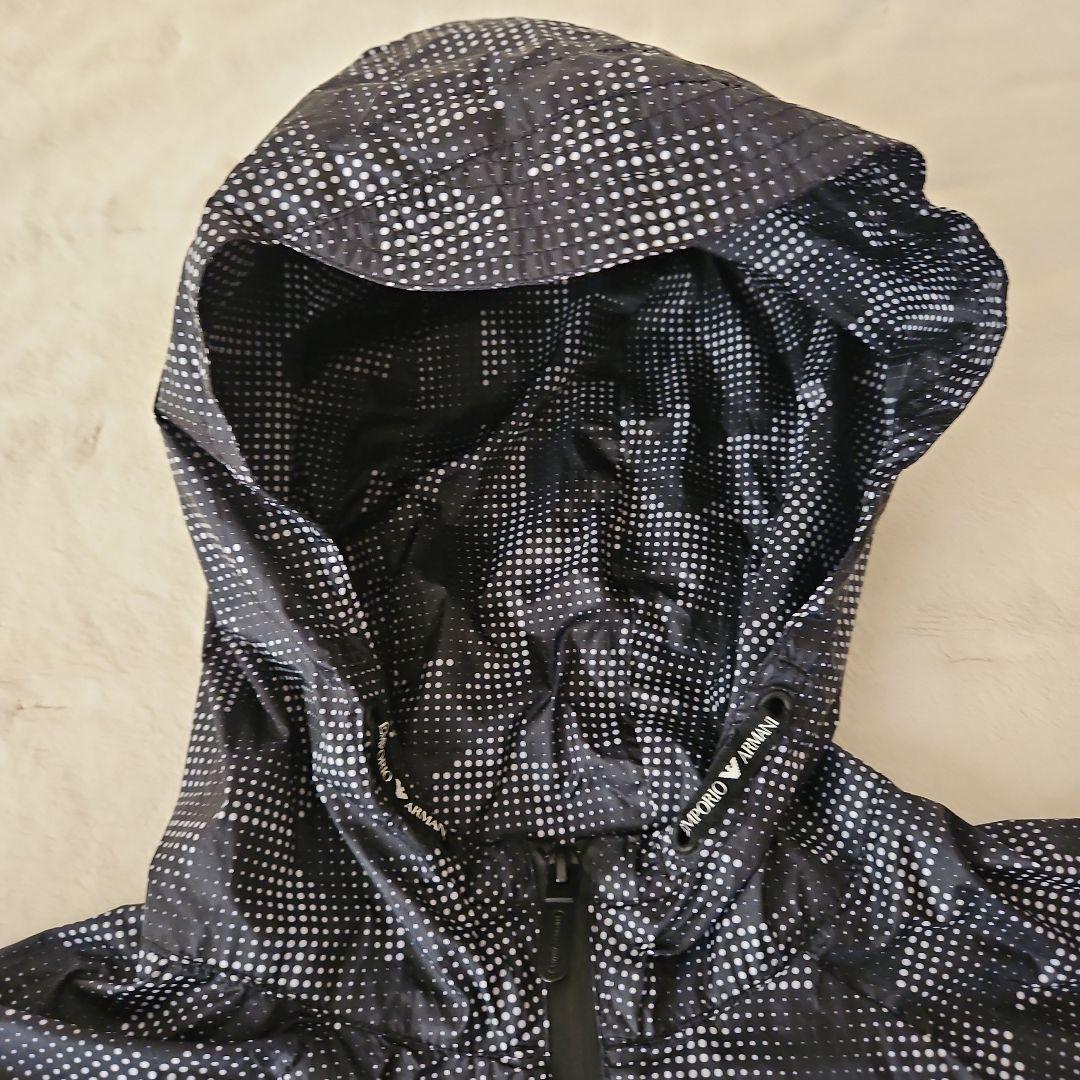Emporio Armani ウィンドブレーカー 黒/白ドット
