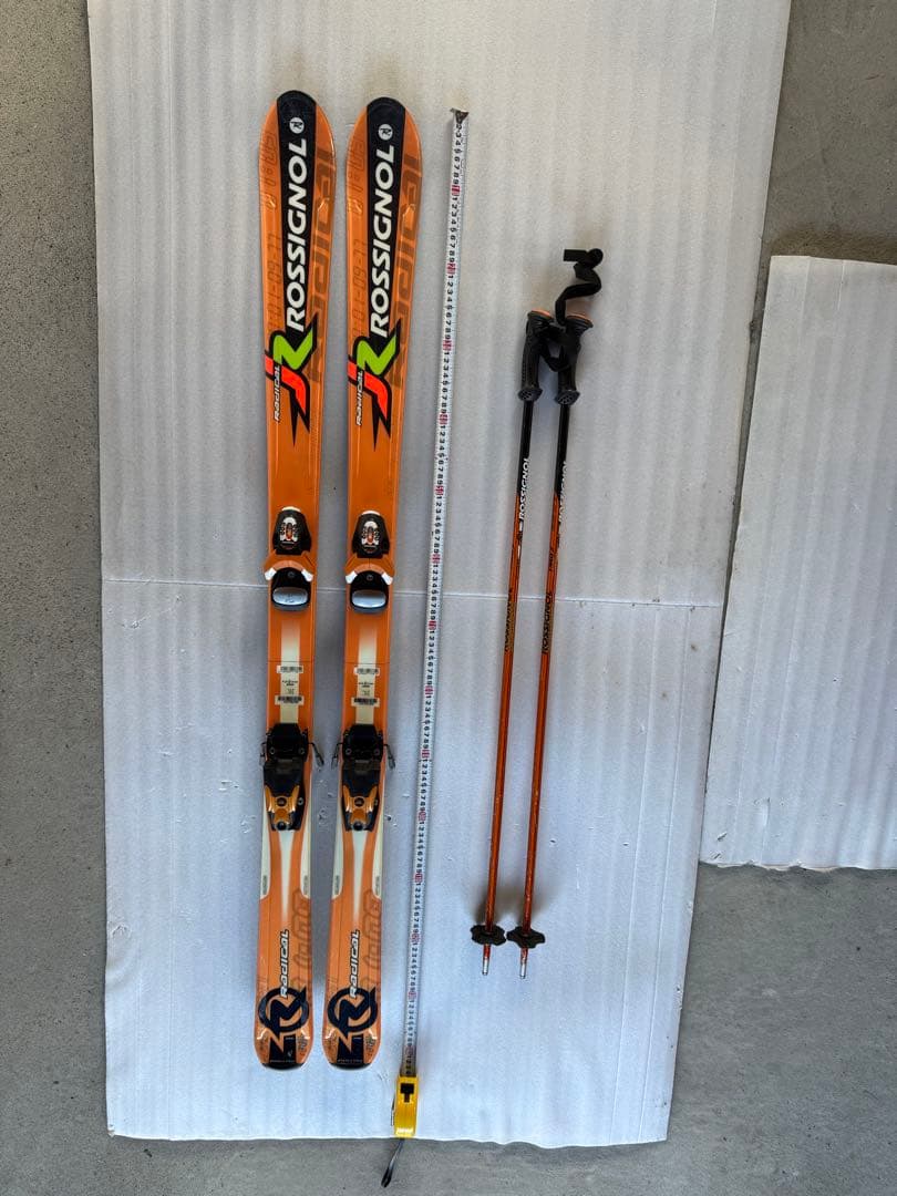 ROSSIGNOL ラディカル　スキー板　ビンディング　ポール付き