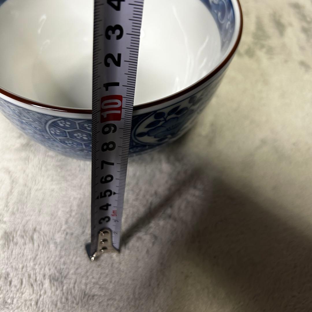 美濃焼 龍峯窯 捻祥瑞 染付 丼 3個セット どんぶり 鉢 藍色 三洋陶器