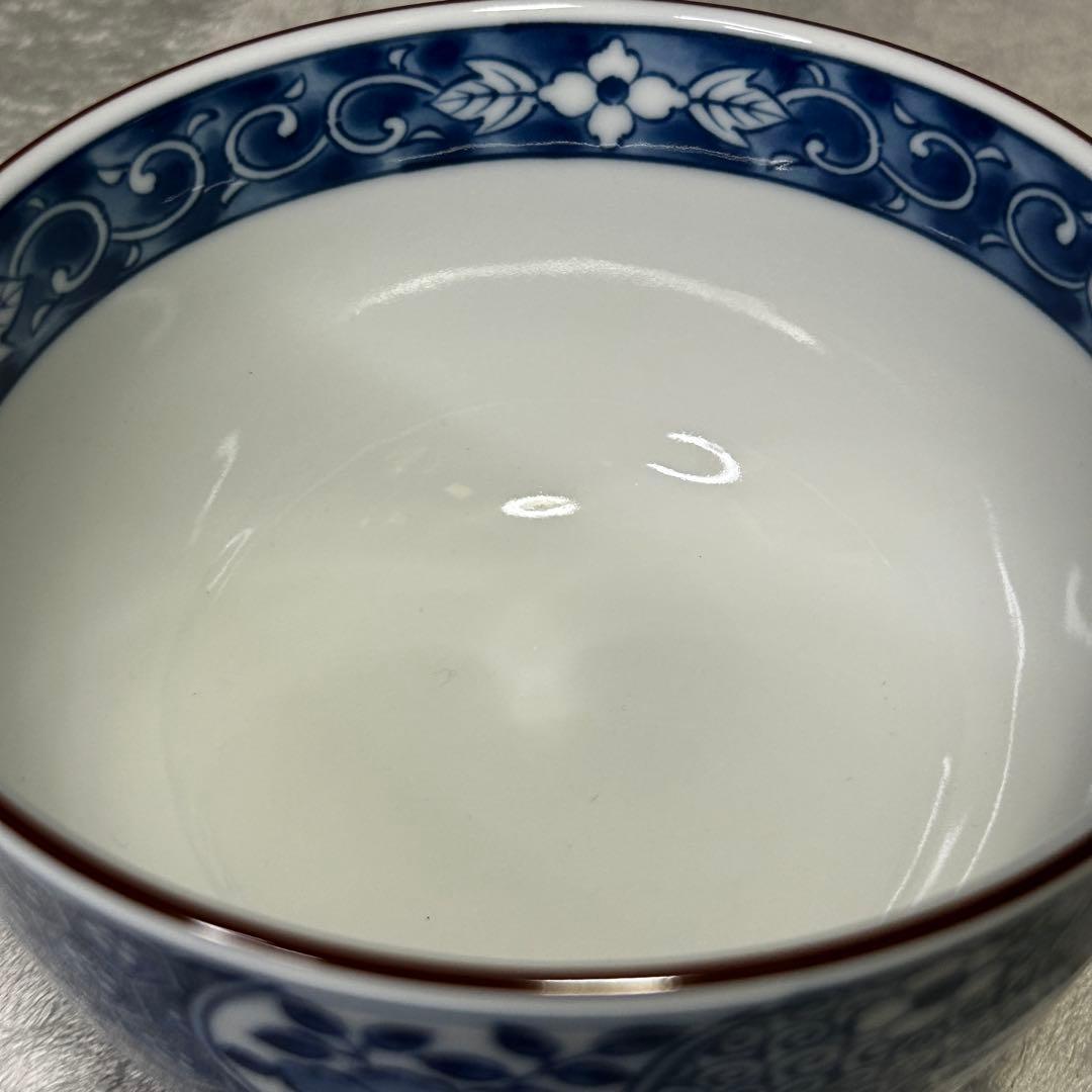 美濃焼 龍峯窯 捻祥瑞 染付 丼 3個セット どんぶり 鉢 藍色 三洋陶器