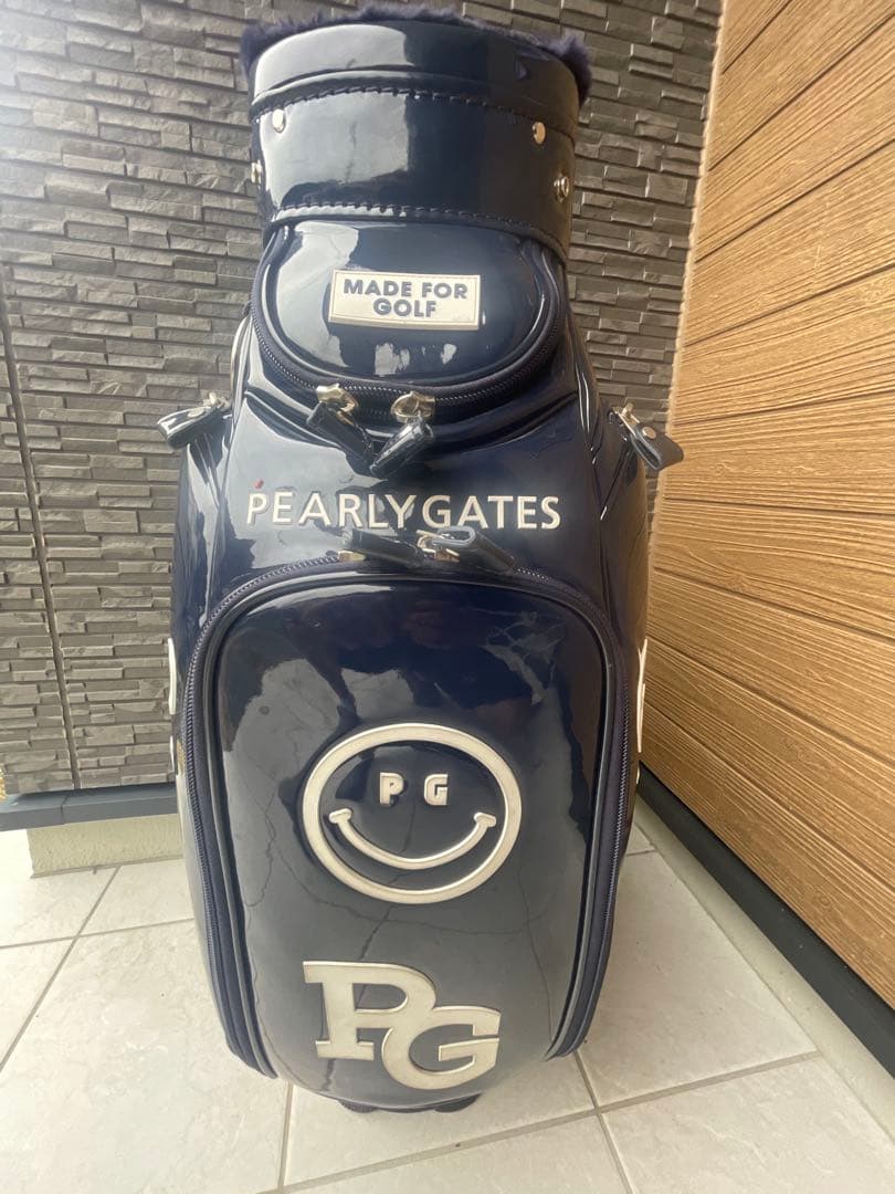 PEARLY GATES ゴルフバッグ エナメル ネイビー