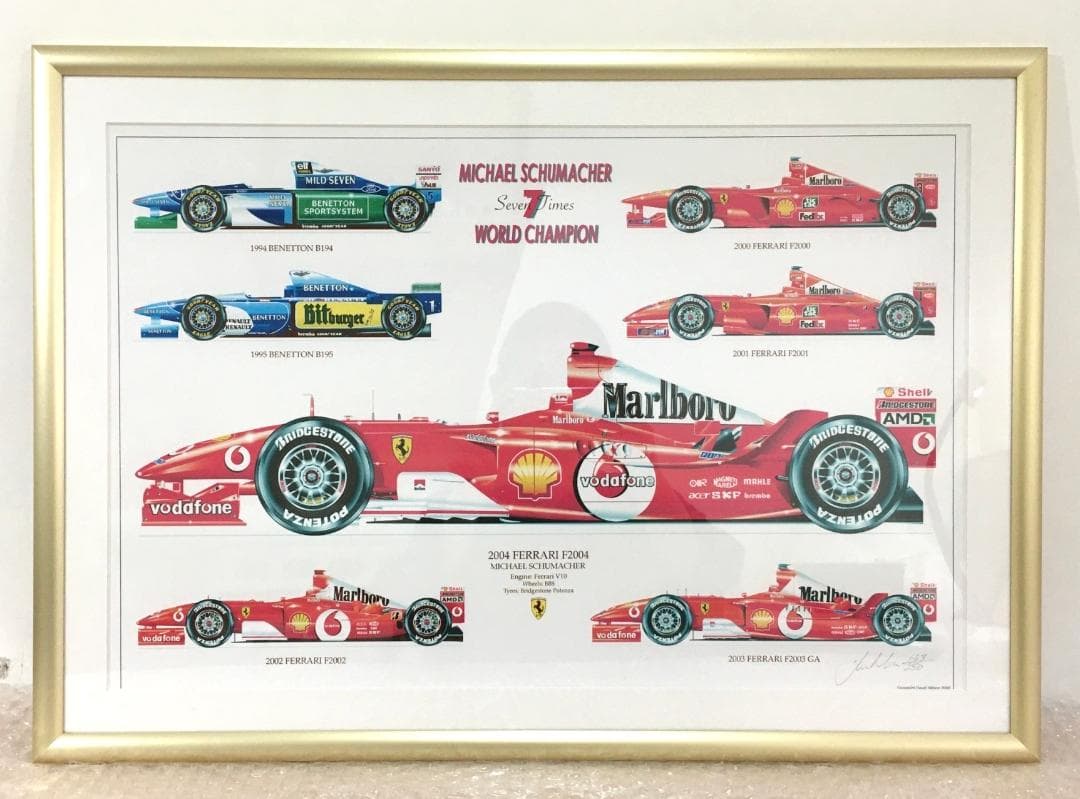 ○ミハエル・シューマッハ 7th チャンピオン記念 フェラーリ F1 ポスター