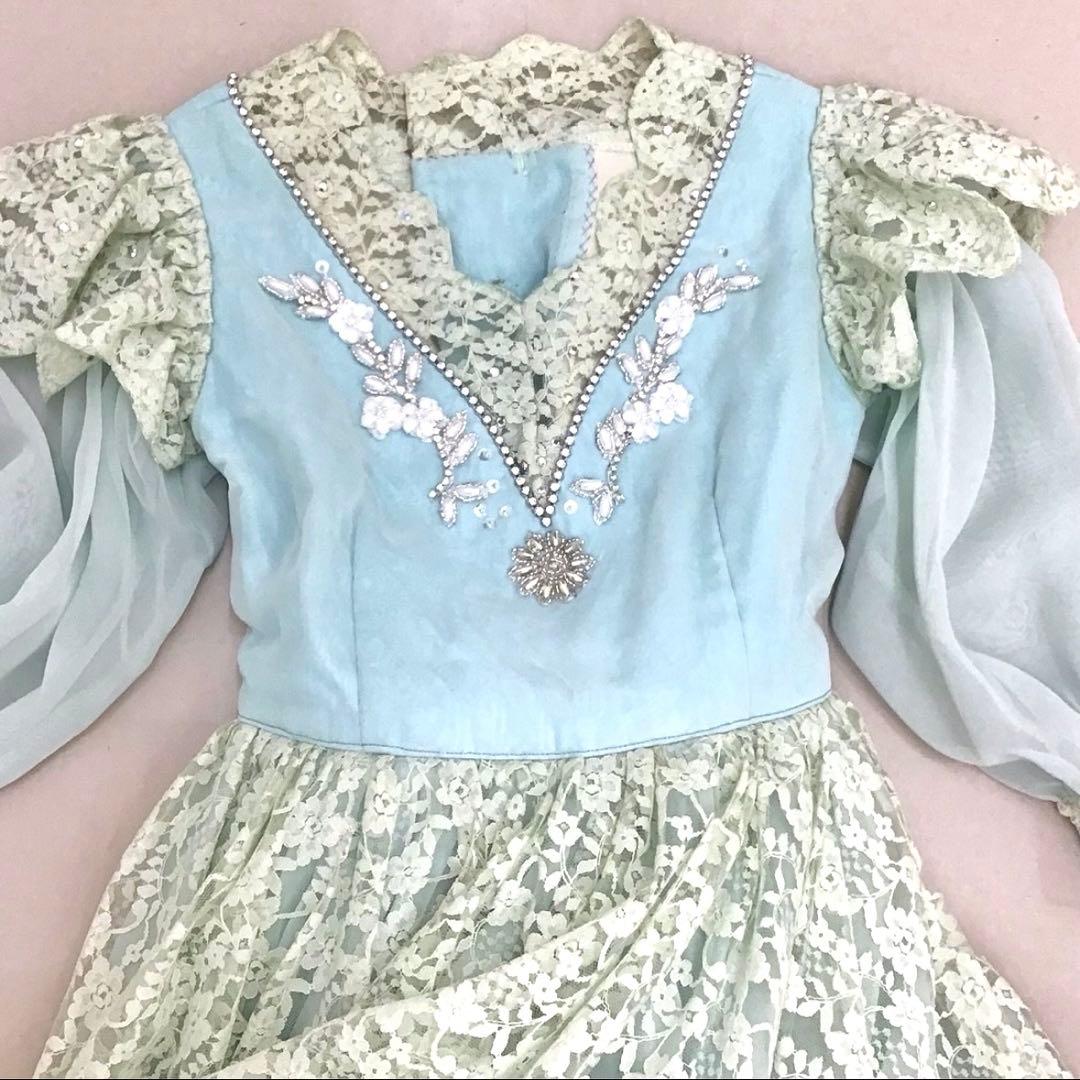 チャコット衣裳　グリーンのドレスJr. L L