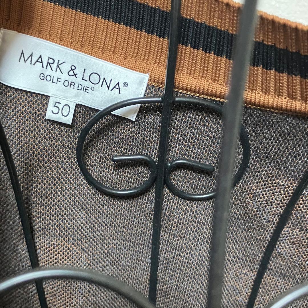 ☻MARK&LONA☻スカル総柄ニットベスト♠グレー♠XL