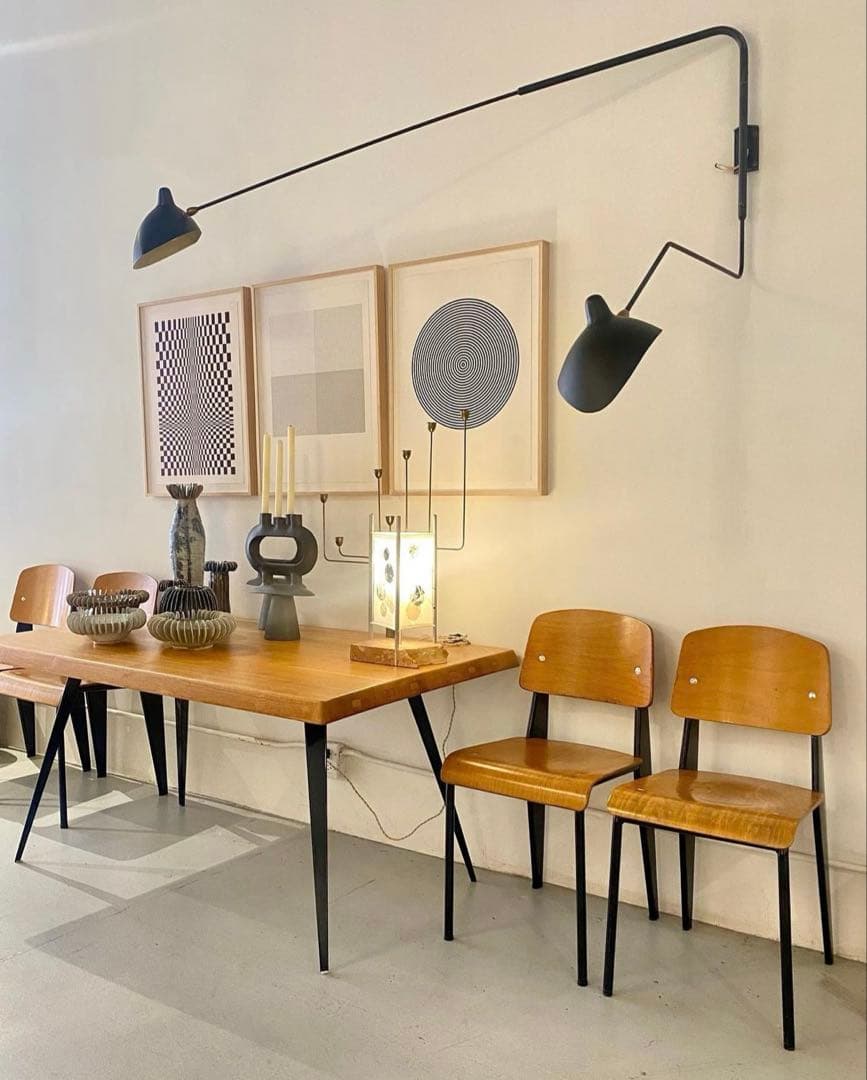 名作新品2脚セットJean Prouve STANDARD CHAIR 椅子復刻