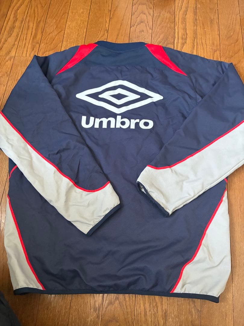 アンブロ　umbro ネイビー　グレー　レッド　ピステ　セットアップ　XL