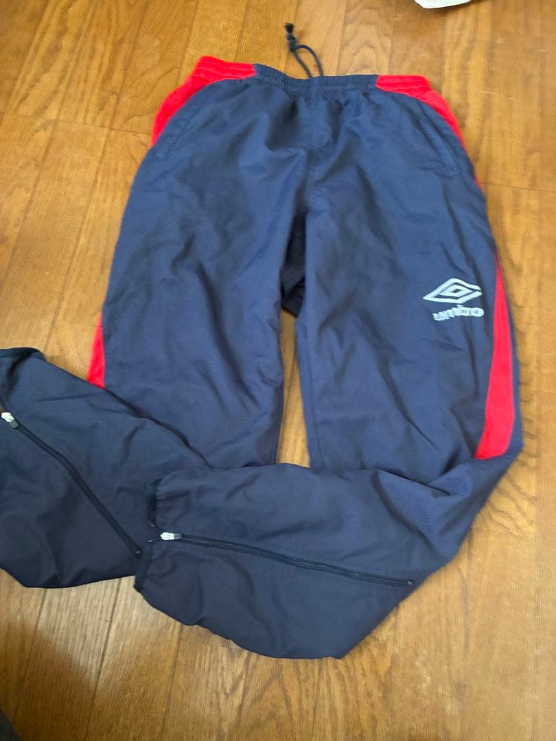 アンブロ　umbro ネイビー　グレー　レッド　ピステ　セットアップ　XL