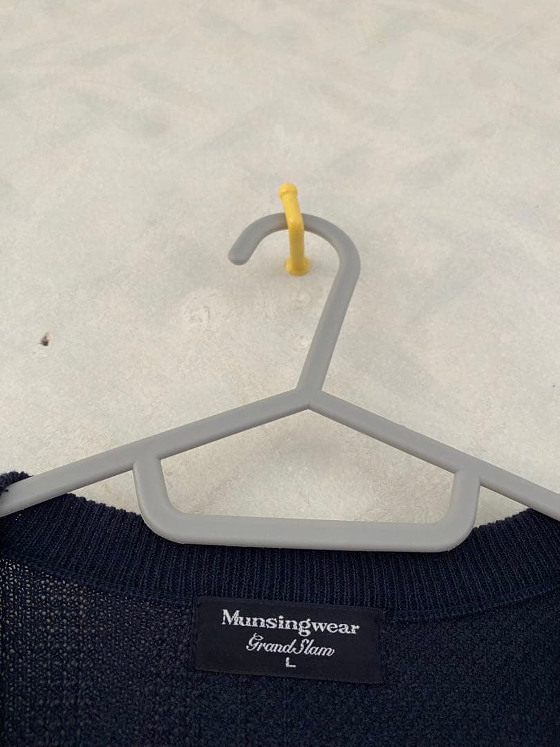 Munsingwear ニットベスト L ネイビー マンシングウェア ゴルフ