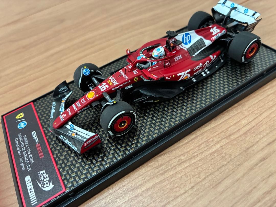 ミニチャンプス x BBR 1/43 SF-25 モナコGP C.ルクレール