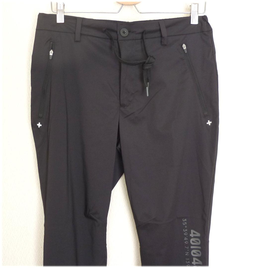 新品(ウエスト82)アディタス ゴルフ 黒ゴルフパンツ 薄手 9分丈パンツ