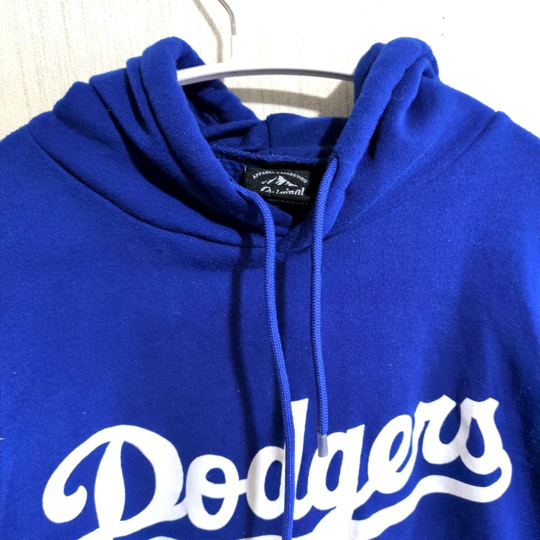 海外古着✨Dodgersドジャース フード付きスウェット【 M】 青
