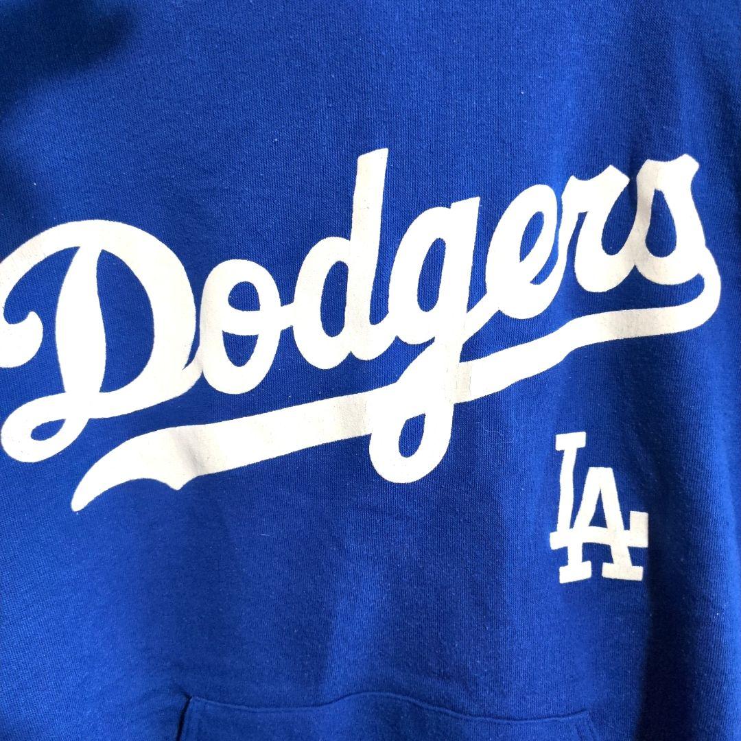 海外古着✨Dodgersドジャース フード付きスウェット【 M】 青