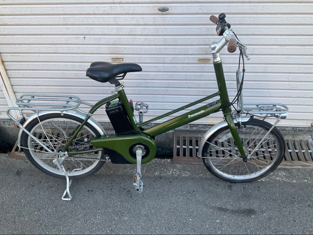 パナソニック最新機種電動アシスト自転車プロム20インチマッドオリーブ色