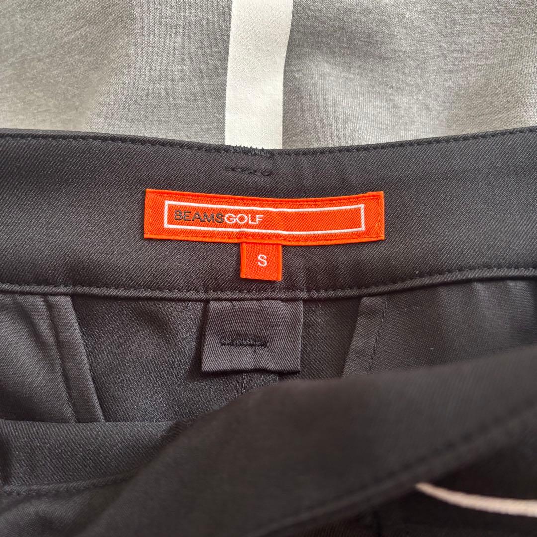BEAMS GOLF プリーツ ラップキュロット ブラック S