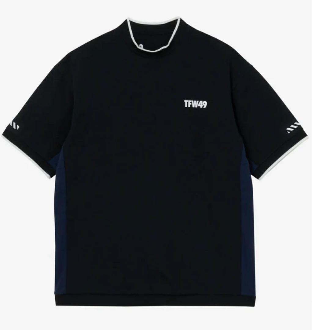 25新作　定価2.7万　TFW49 モックネック　Tシャツ ブラック　XXL