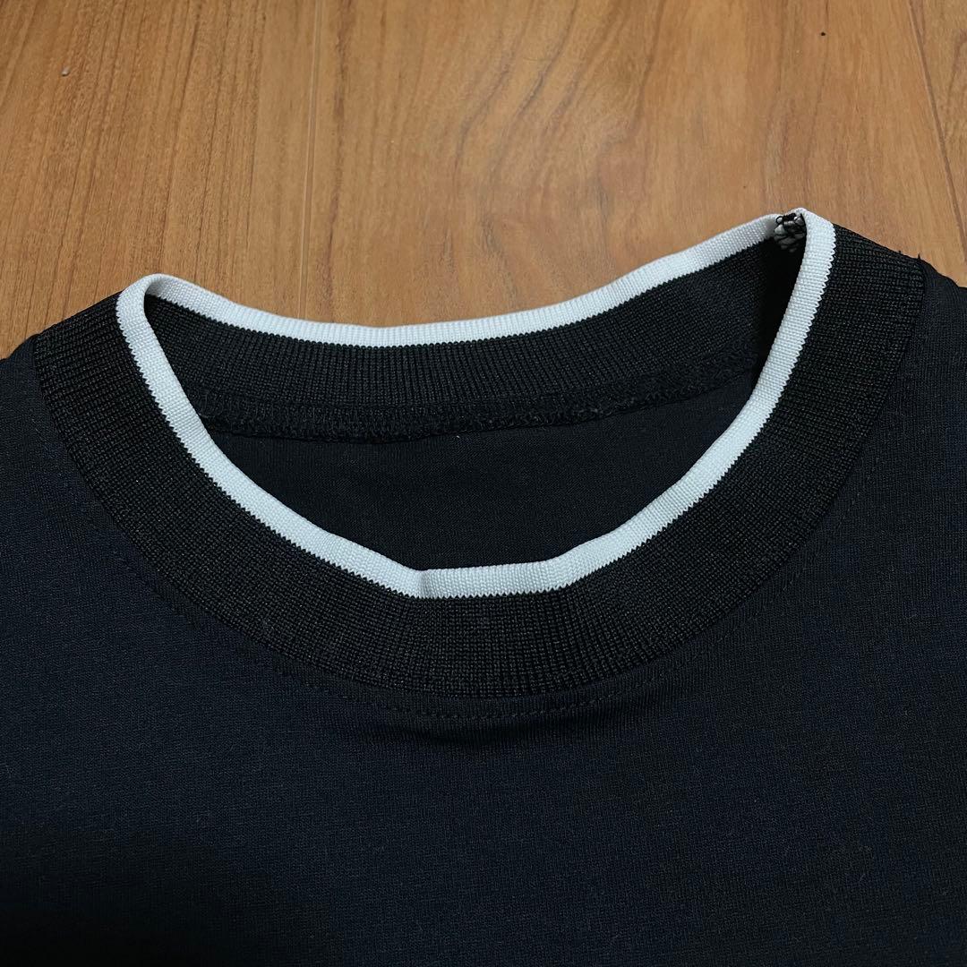 25新作　定価2.7万　TFW49 モックネック　Tシャツ ブラック　XXL