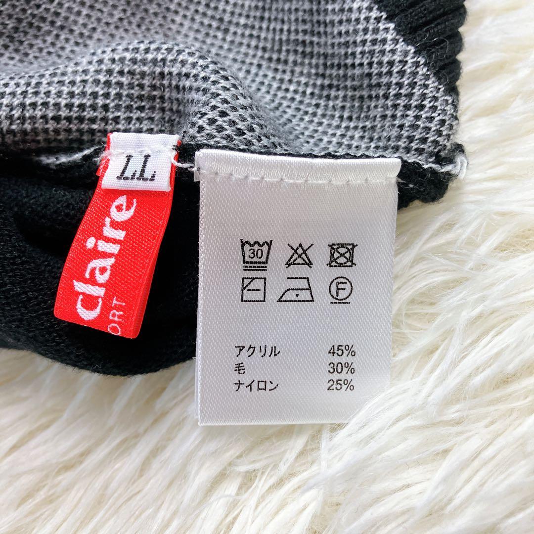 ✨大きめLL✨マリクレールスポーツ　レディース　ゴルフウェア　ハーフジップニット