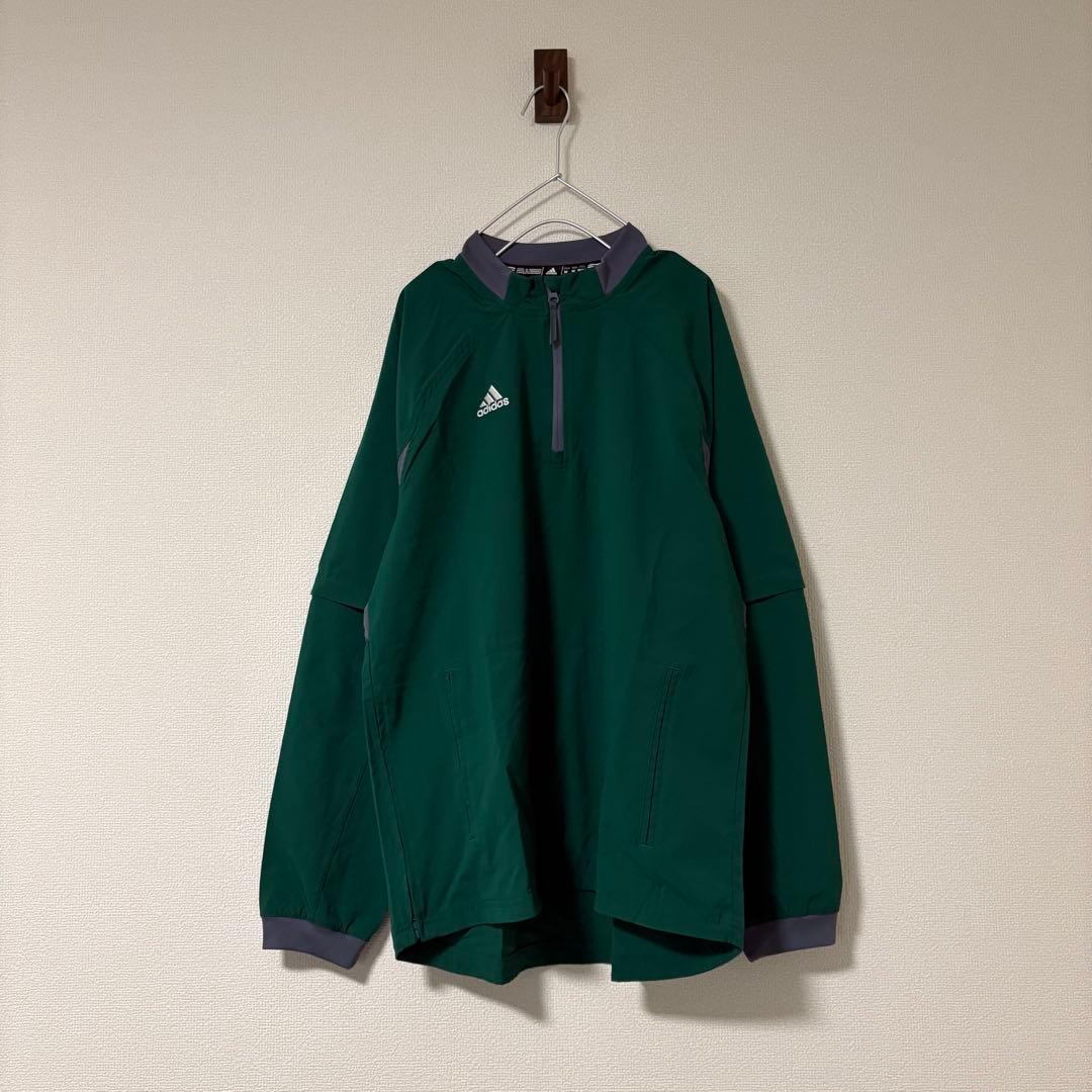 adidas 2WAY ハーフジップ ナイロン プルオーバー