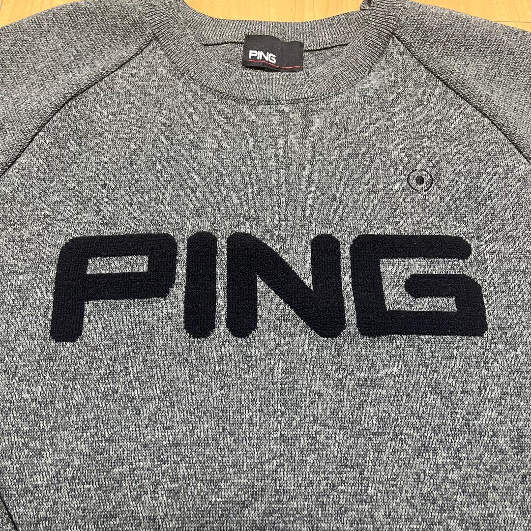 (月末限定価格)PING ゴルフ クルーネックニット LL