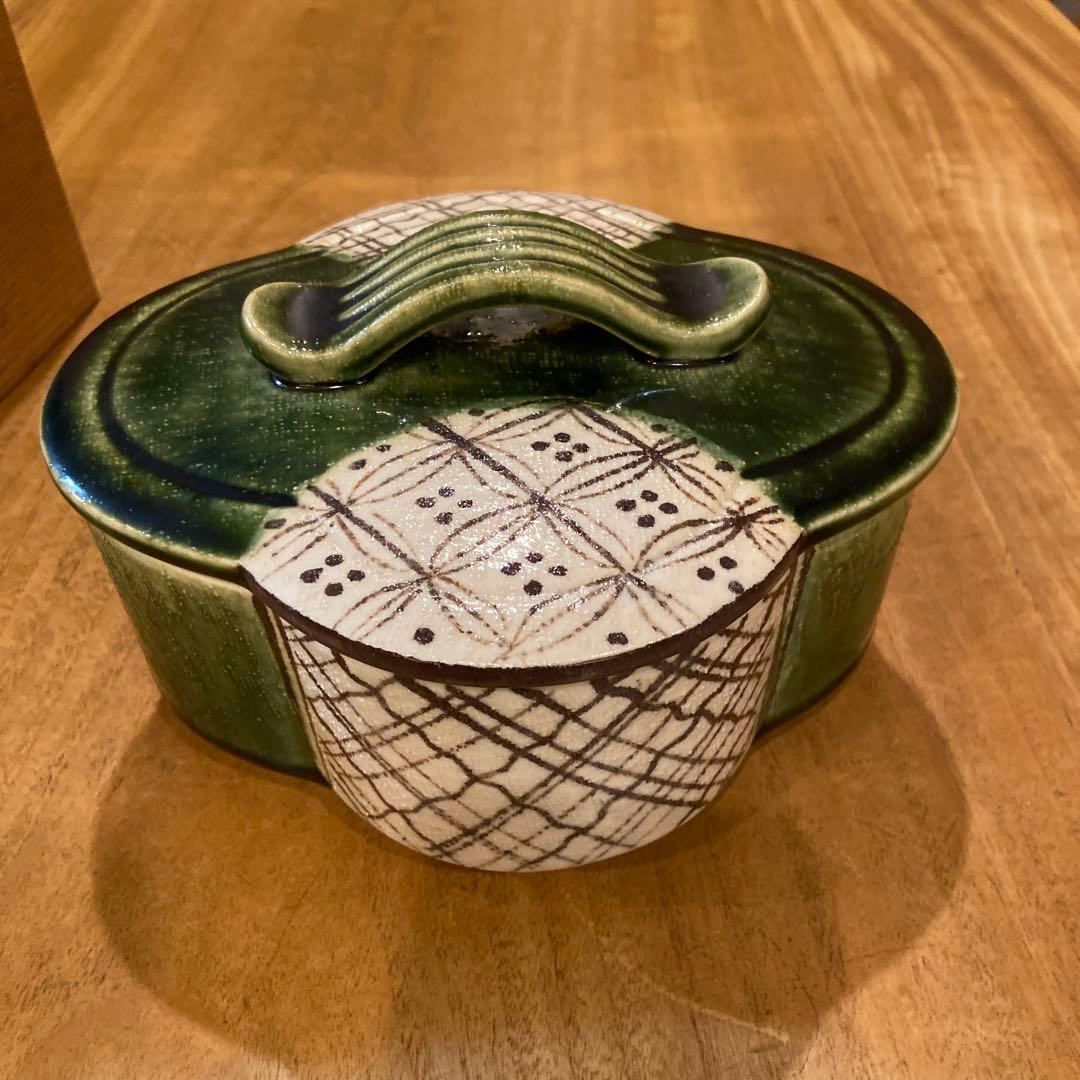 作家物織部焼喰籠箱付き