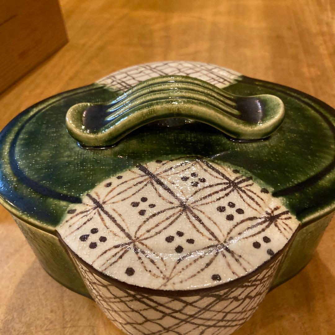 作家物織部焼喰籠箱付き