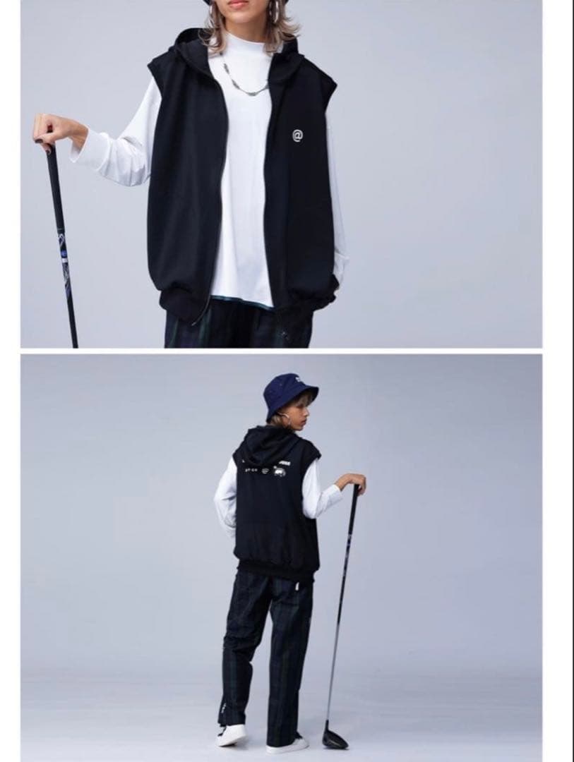 【極美品】Seventytwo CLUBHOUSE フーディーベスト 黒